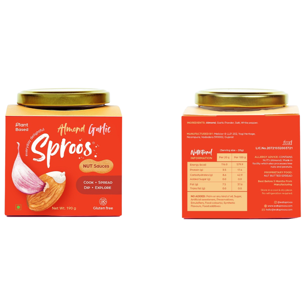 almond garlic nut sauce pack