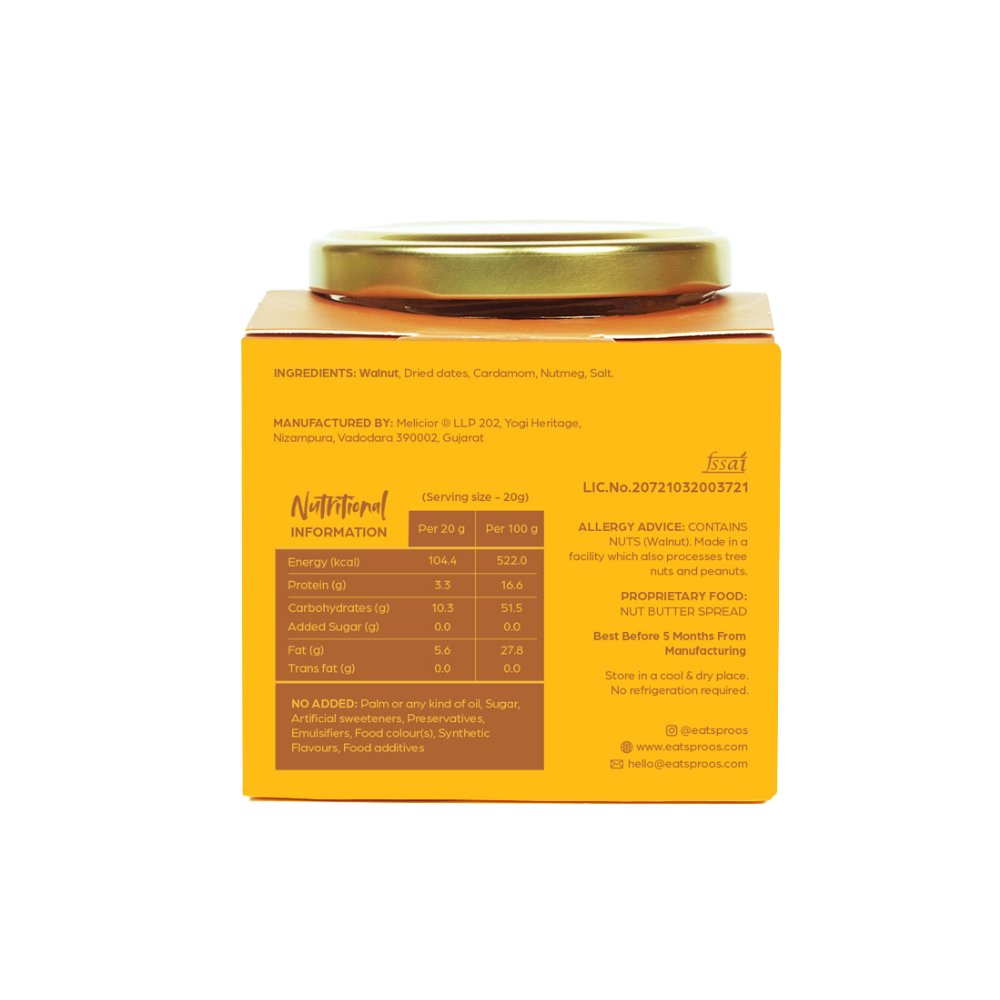 walnut date nut sauce pack information