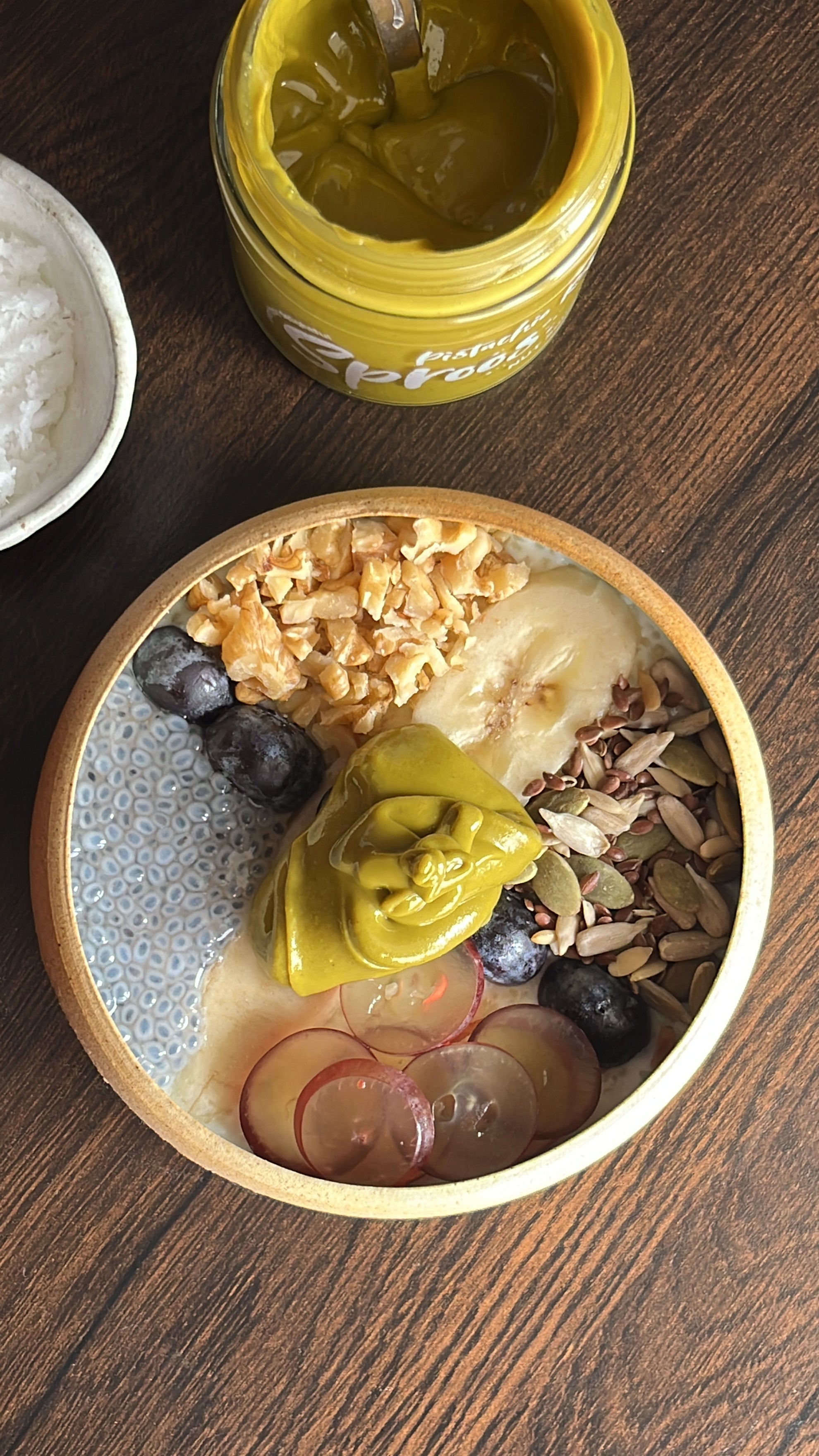 Breakfast Bowl with Sproos’ Pistachio Rose Sauce